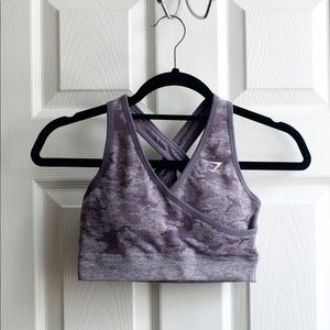 Gymshark Camo Seamless Bra Lavender